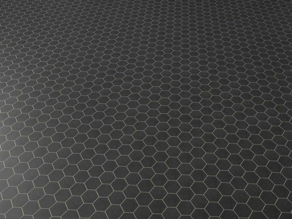 Ashland Black Hexagon 3X3 | Macar's Interiors