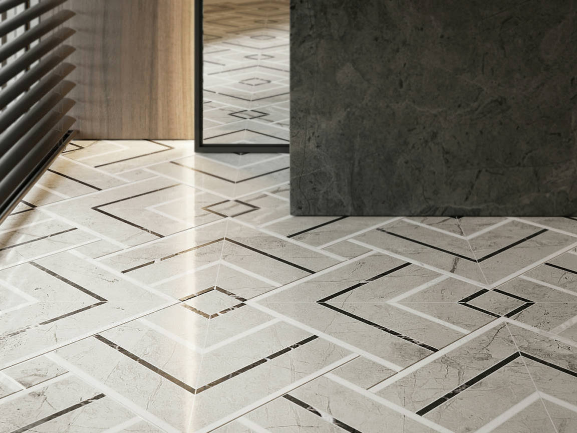 Luxury Roma Argento Picco Mosaic 3 | Macar's Interiors