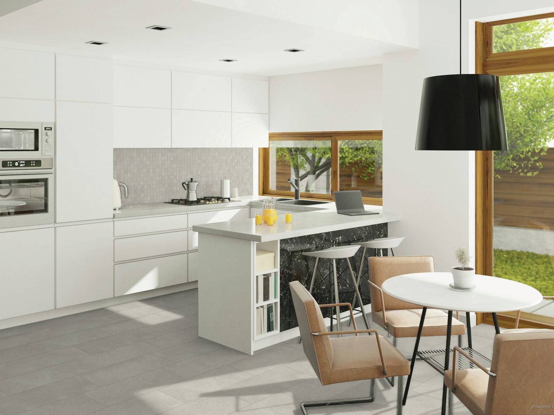 Madison 12x24 and 2x2 Glacier Matte 2 | Macar's Interiors