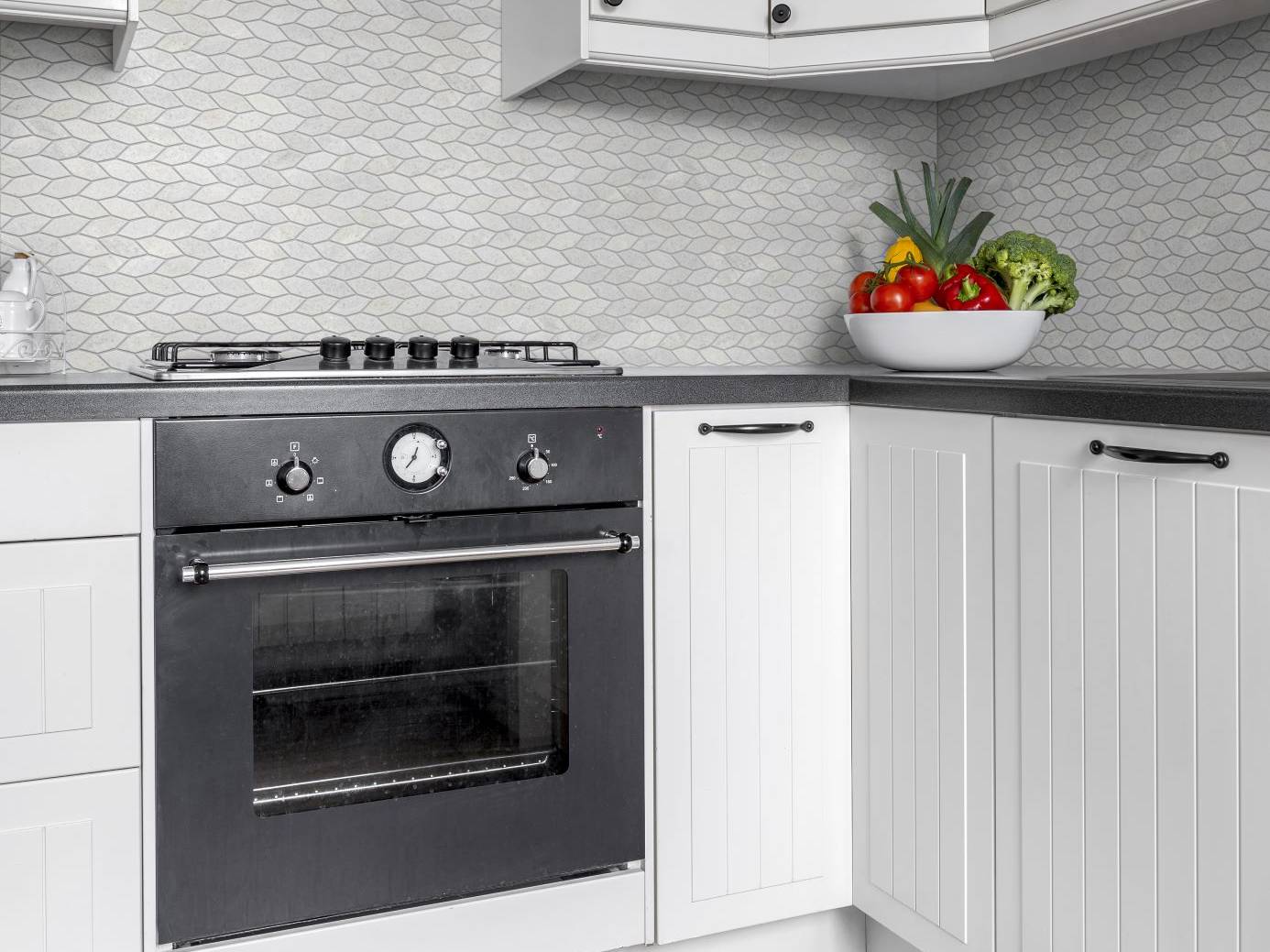 Elongated Hexagon White  | Macar's Interiors