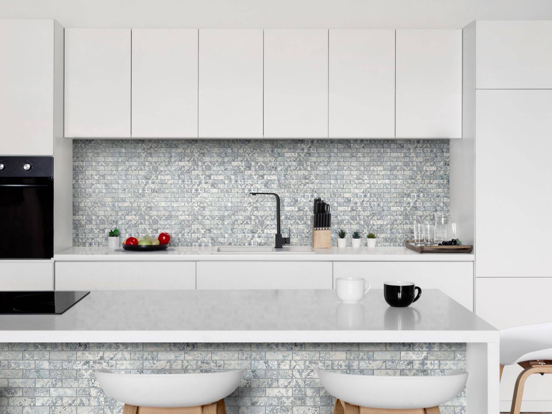 Grey Mix Pattern Deco Brick Matte Glazed Porcelain 1 | Macar's Interiors