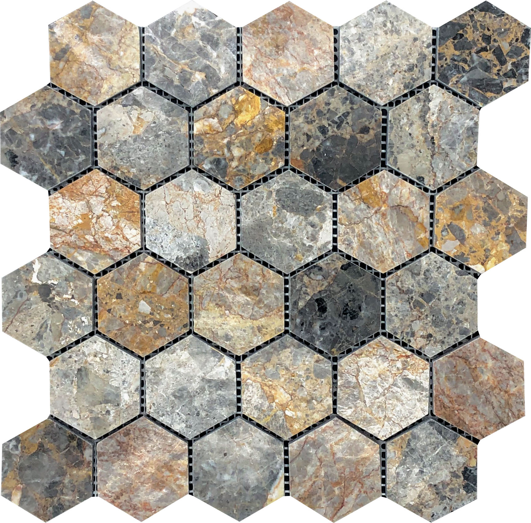 Hexagon Royal Vein Mosaic | Macar's Interiors