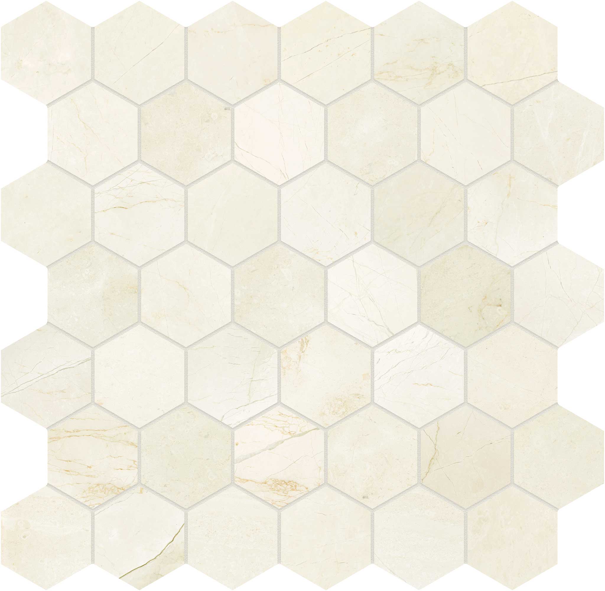 Avorio Crema 2 Hexagon Mosaic | Macar's Interiors