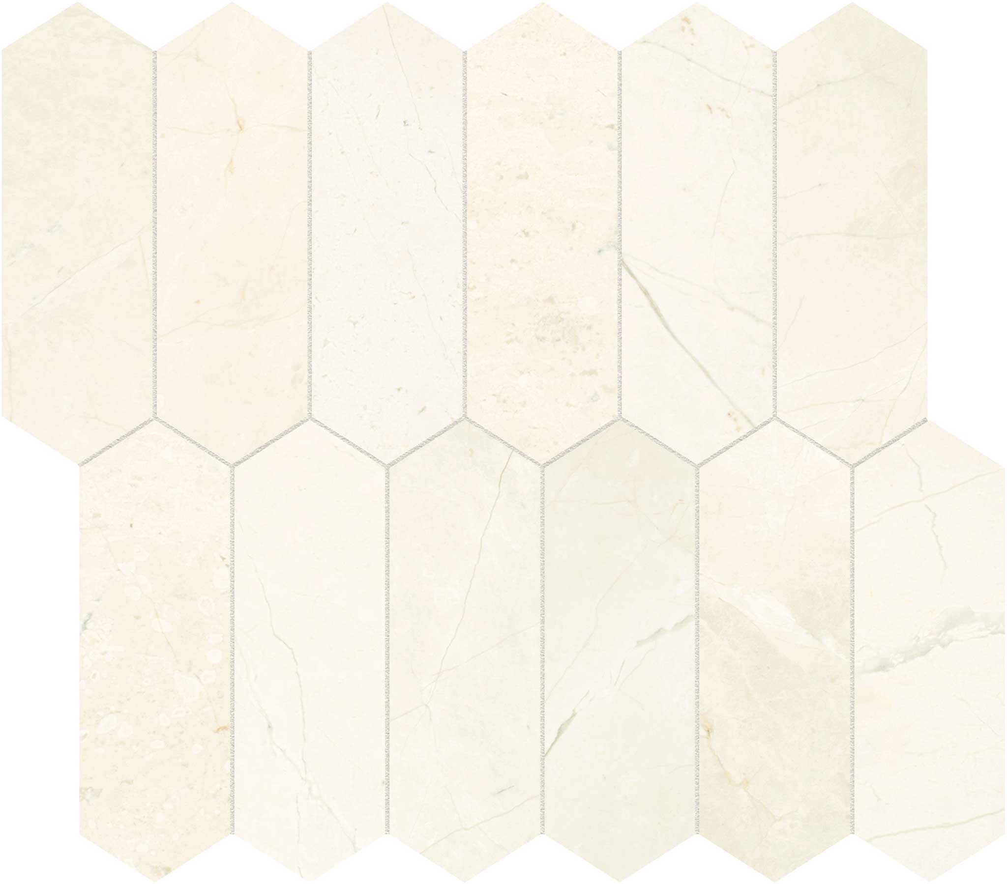 Avorio Crema 2x6 Picket Mosaic | Macar's Interiors