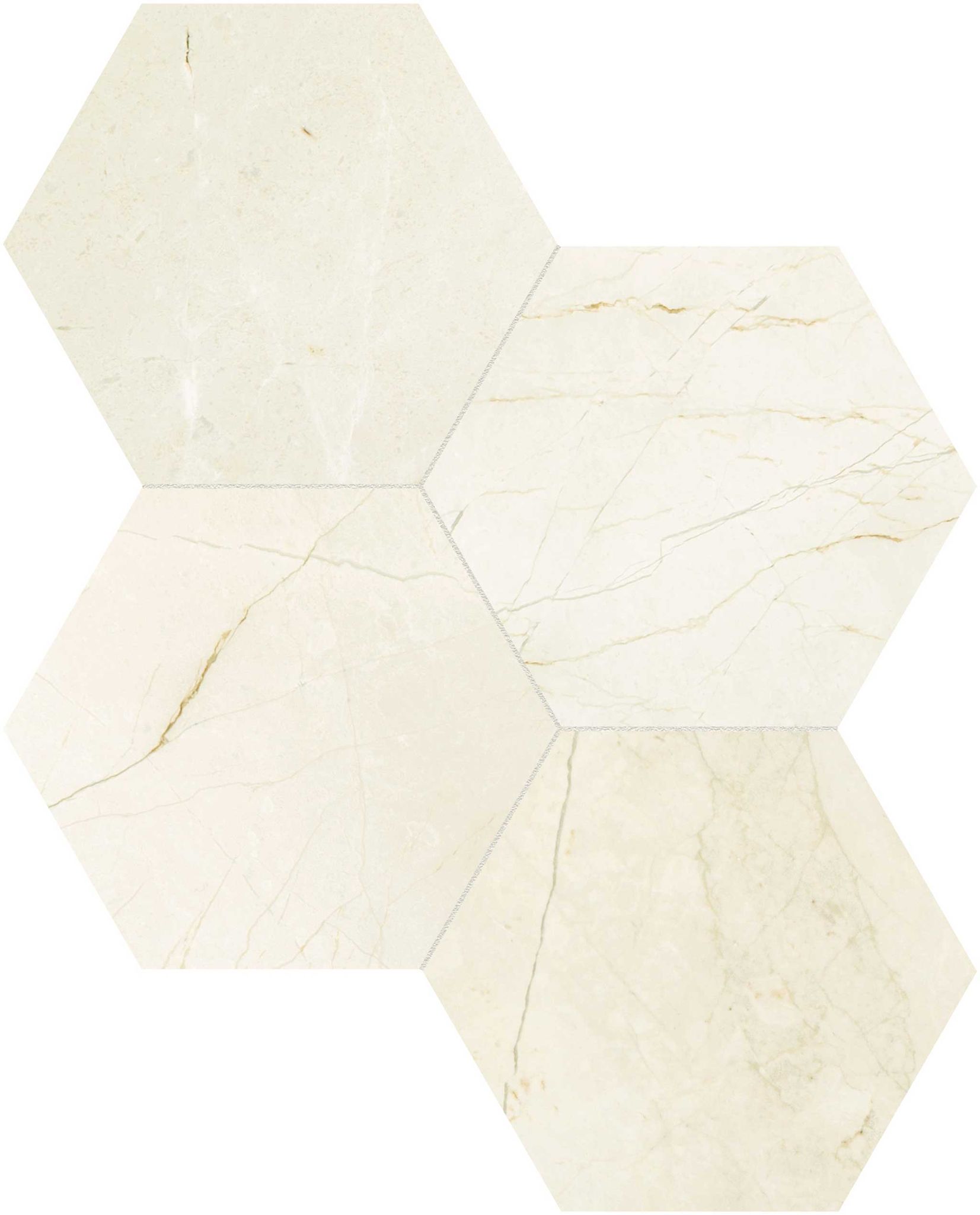 Avorio Crema 6 Hexagon Mosaic | Macar's Interiors