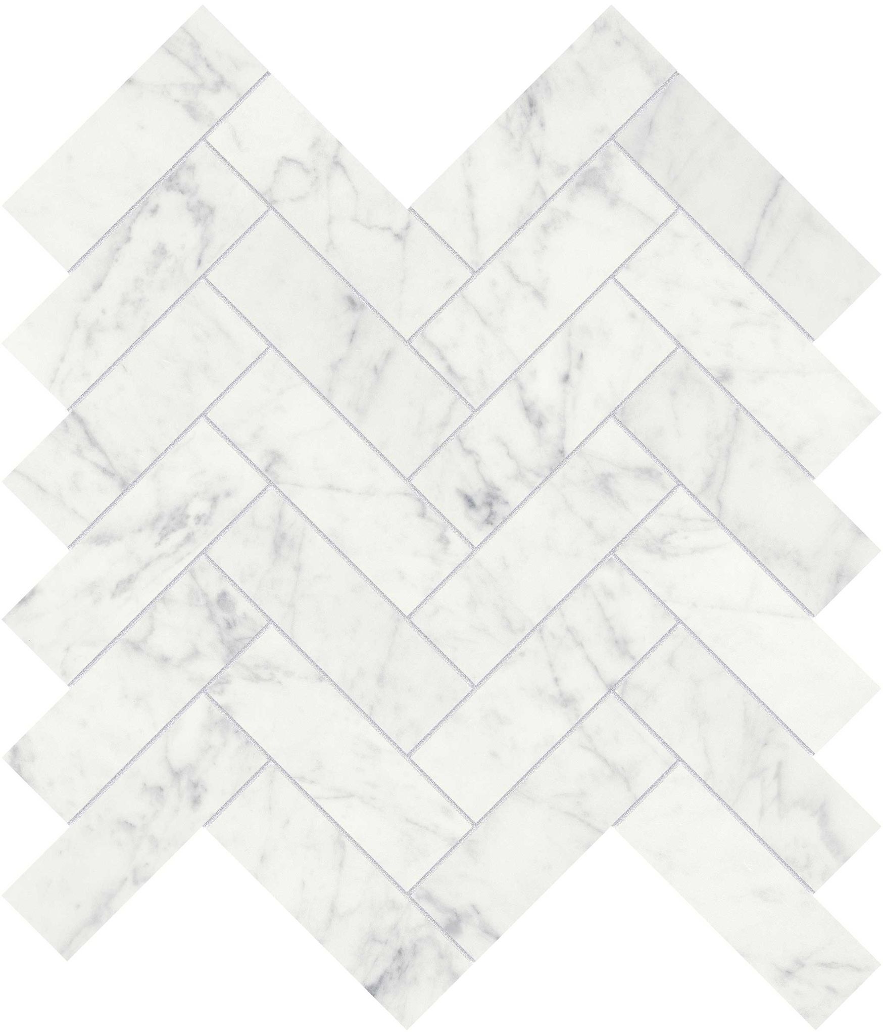 Eterna Bianco 1.25x4 Polished Herringbone Mosaic | Macar's Interiors