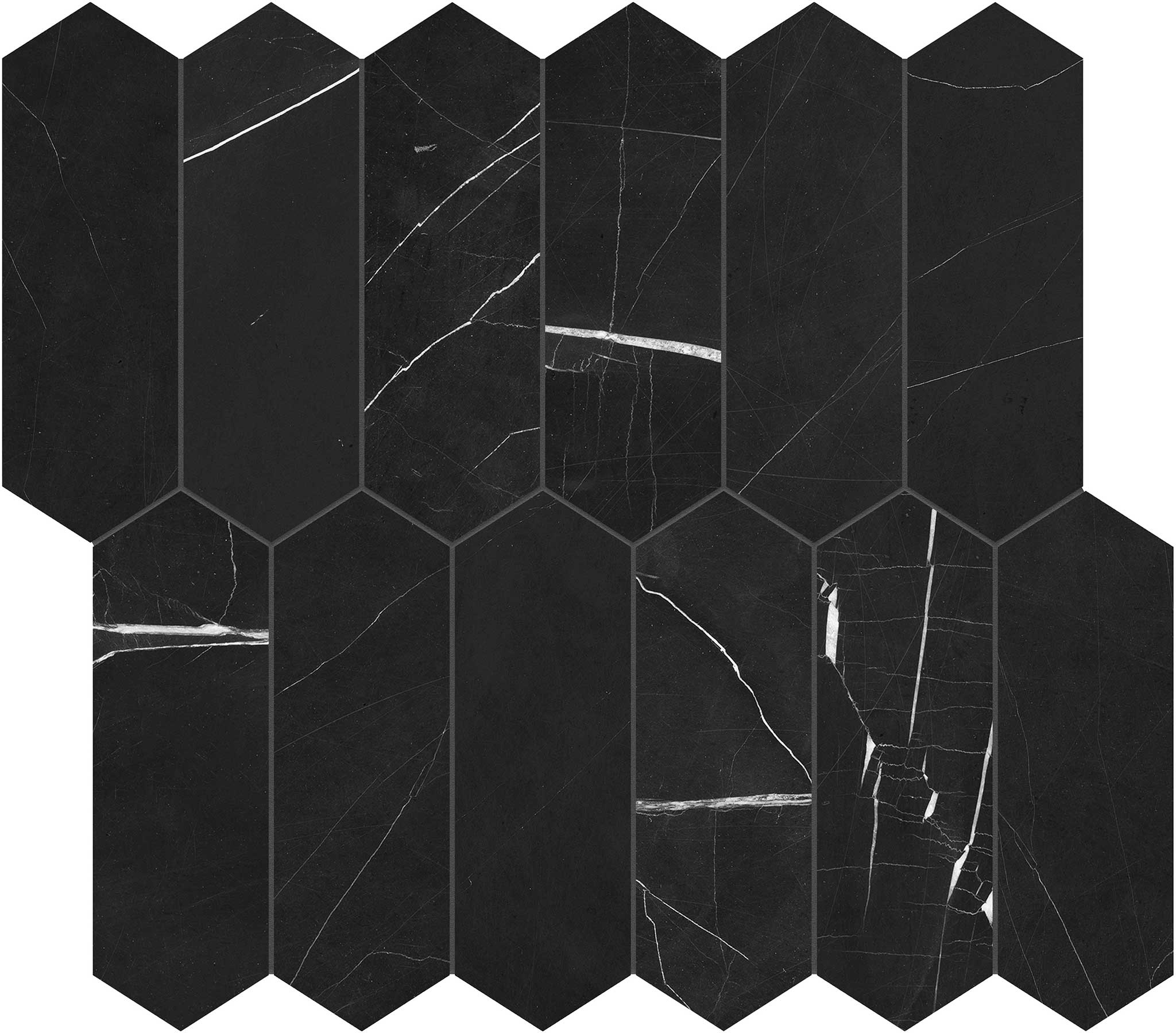 Galaxia Nero 2x6 Picket Mosaic | Macar's Interiors