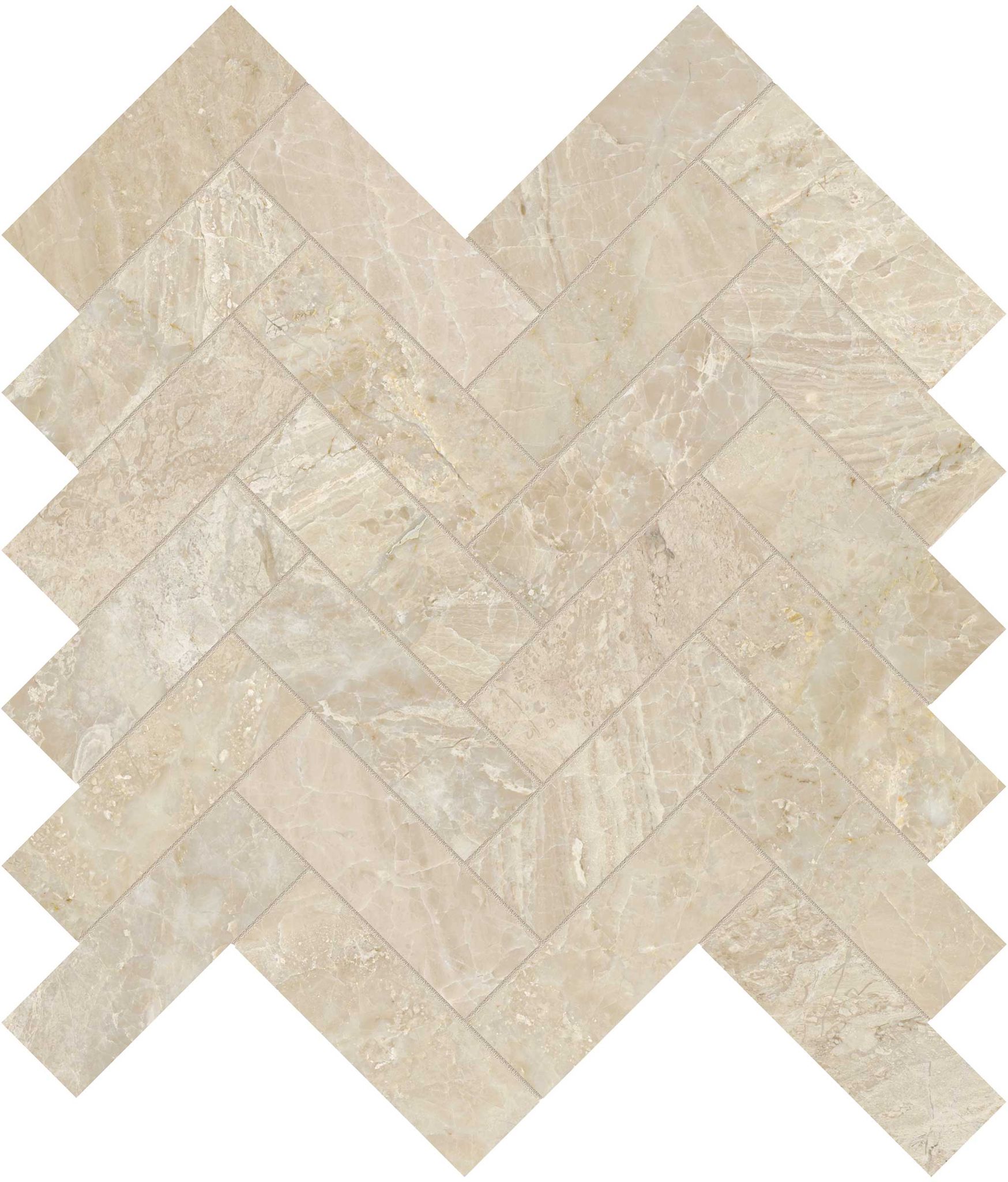 Impero Reale 1.25x4 Polished Herringbone Mosaic | Macar's Interiors