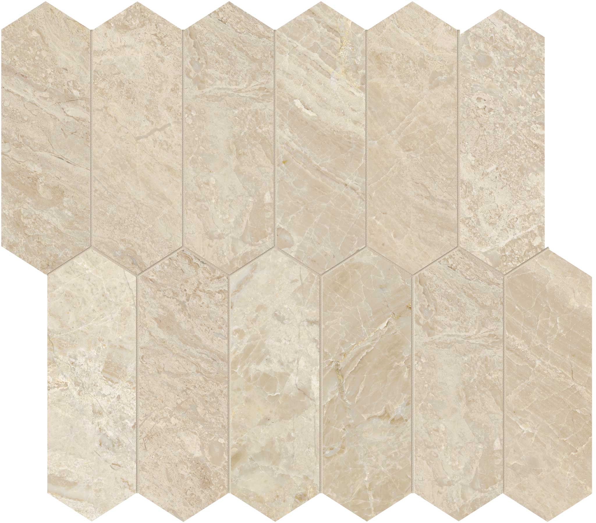 Impero Reale 2x6 Polished Picket Mosaic | Macar's Interiors