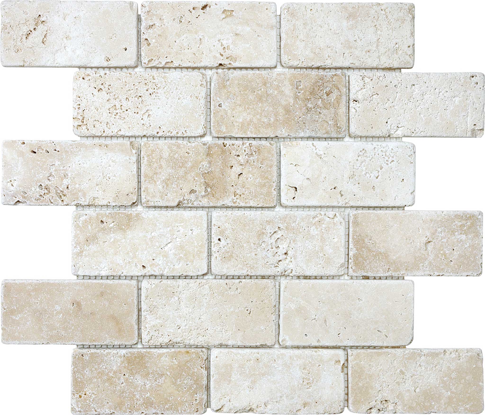 Ivory 2x4 Brick Mosaic | Macar's Interiors