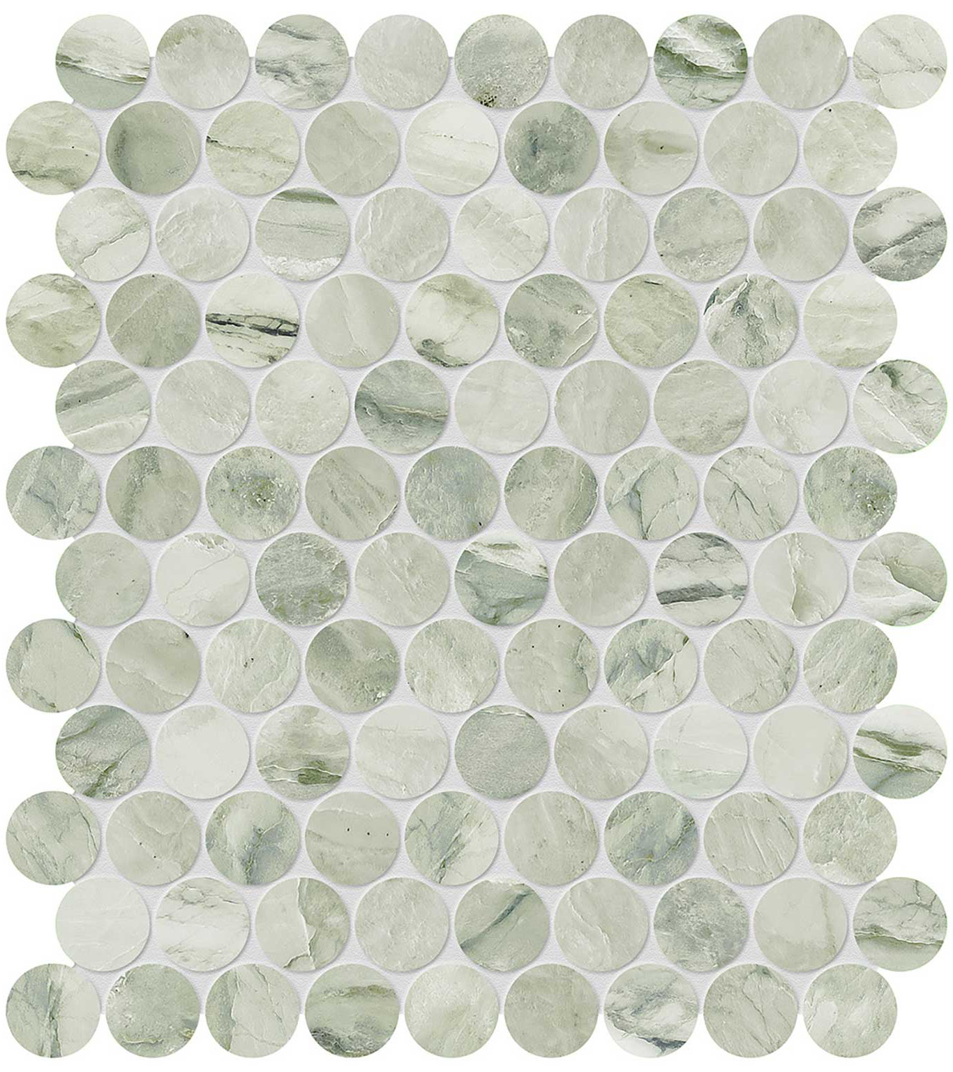 Moscato Argento 1.25 Penny Round Mosaic | Macar's Interiors