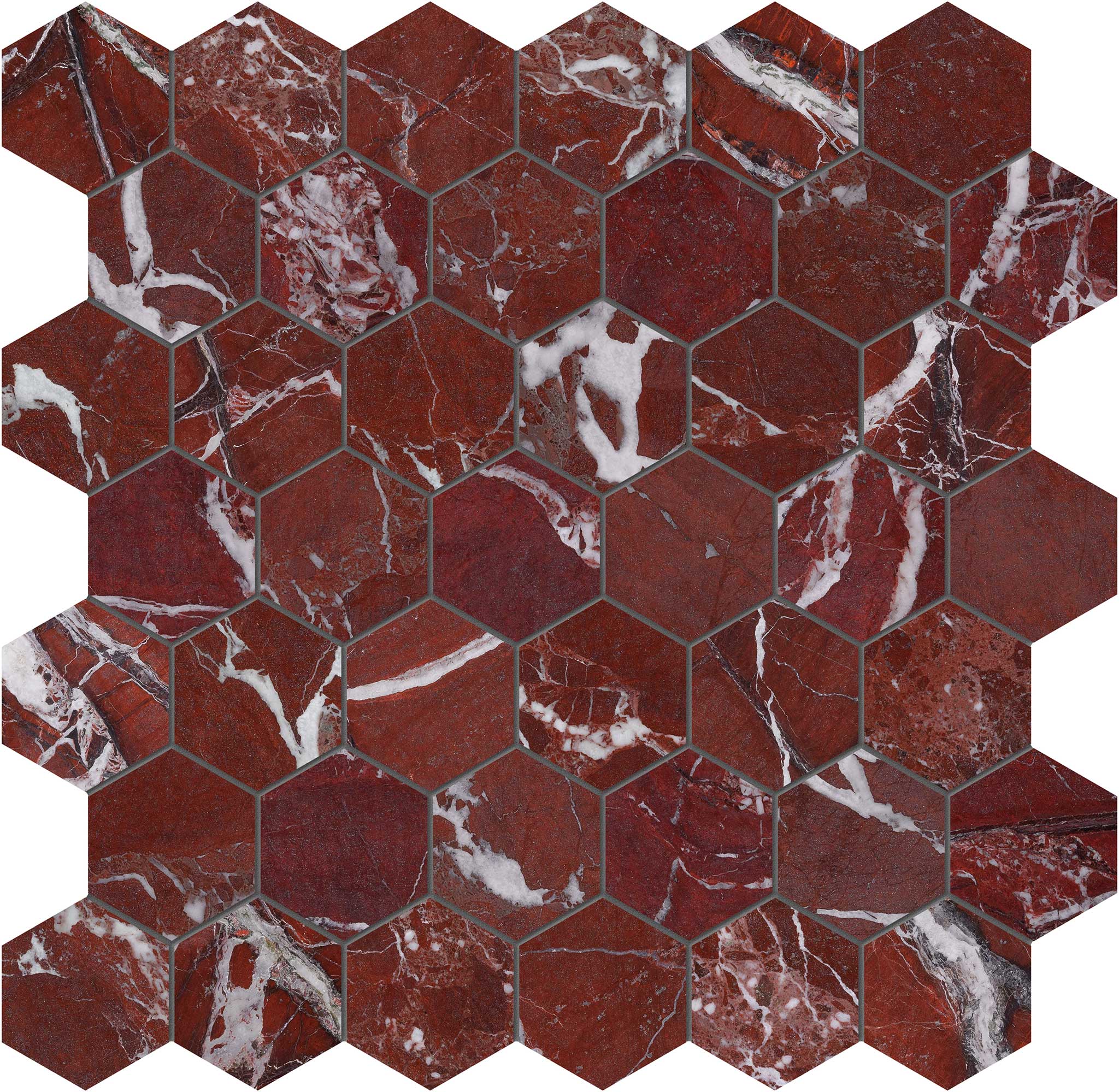 Tuscano Rosso 2 Hexagon Mosaic | Macar's Interiors