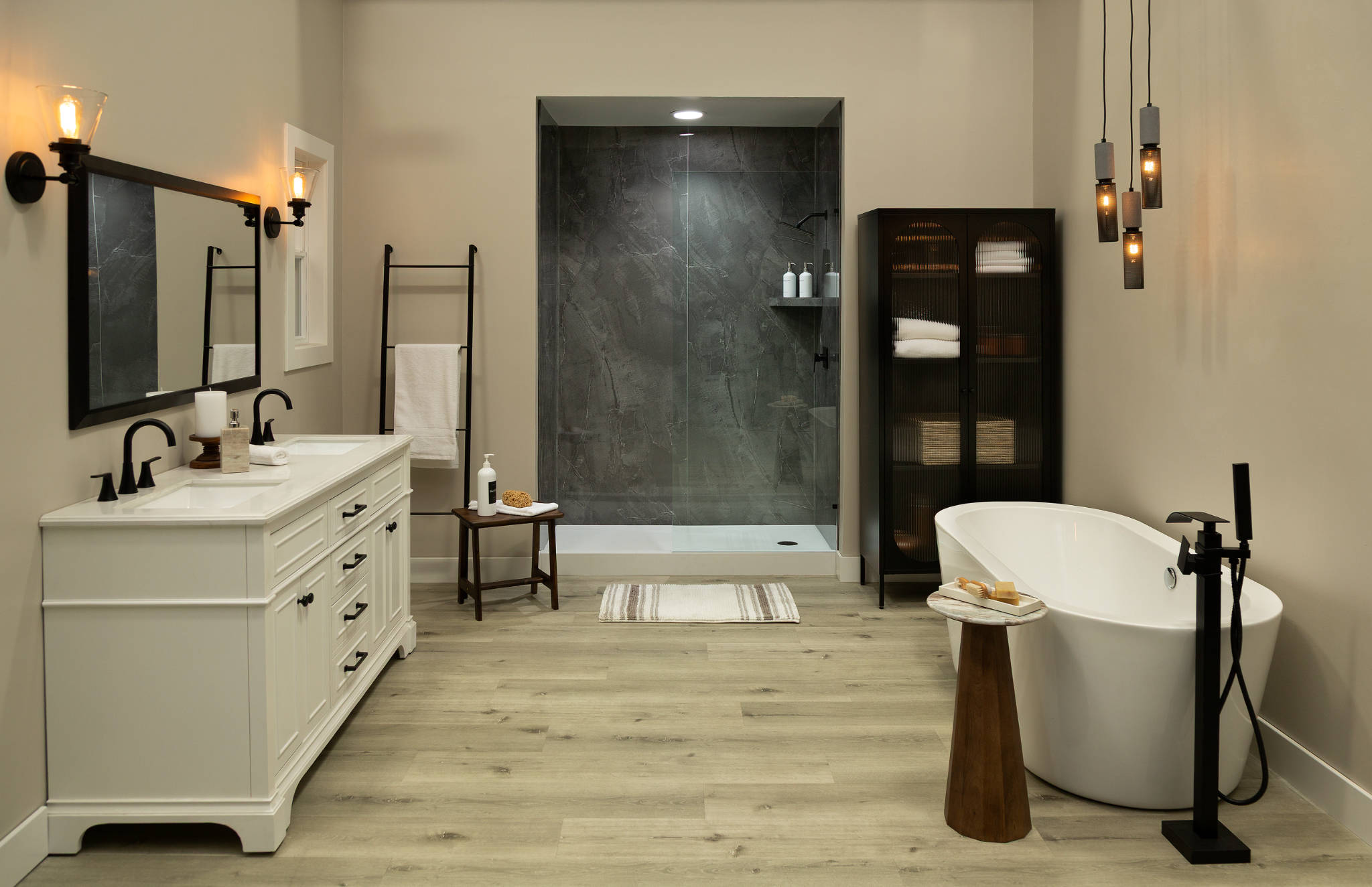 Cracked Slate Gloss Shower Wall Kit 36x60x94 | Macar's Interiors