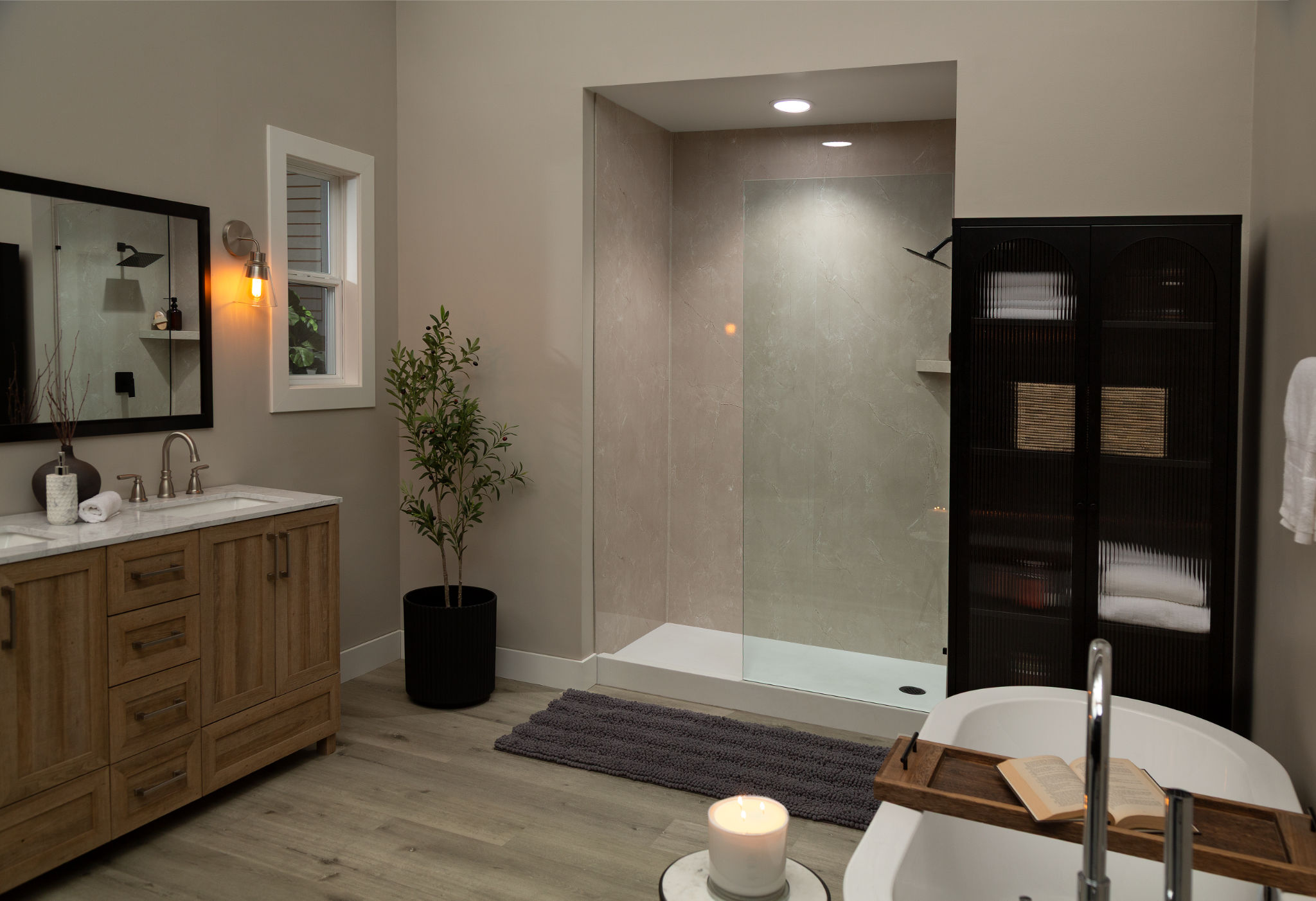 Drift Sand Gloss Shower Wall Kit 30x60x94 | Macar's Interiors