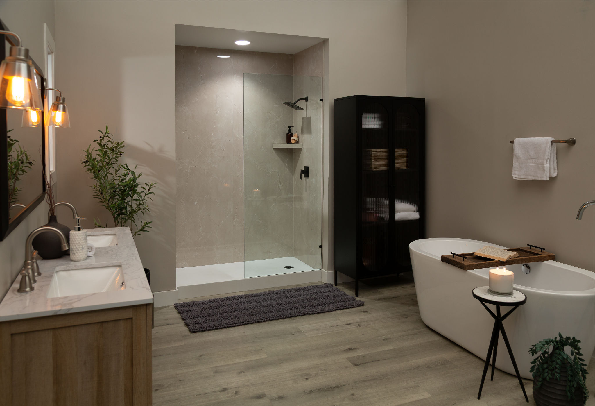 Drift Sand Gloss Shower Wall Kit 32x60x94 | Macar's Interiors
