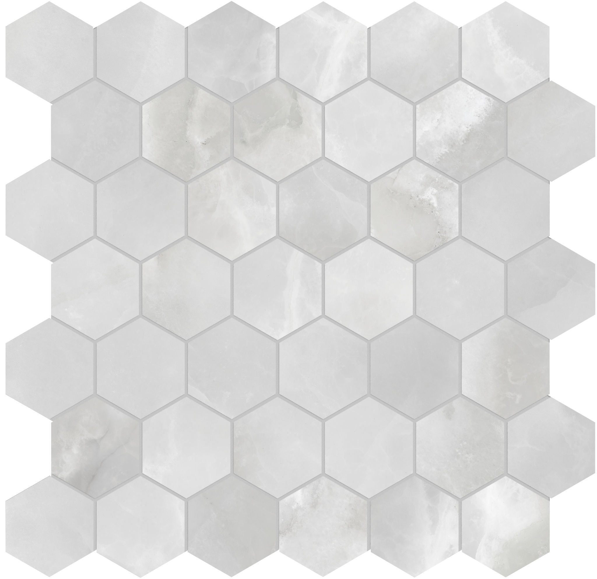 Plata Onyx Crystallo 2 Hexagon Matte | Macar's Interiors
