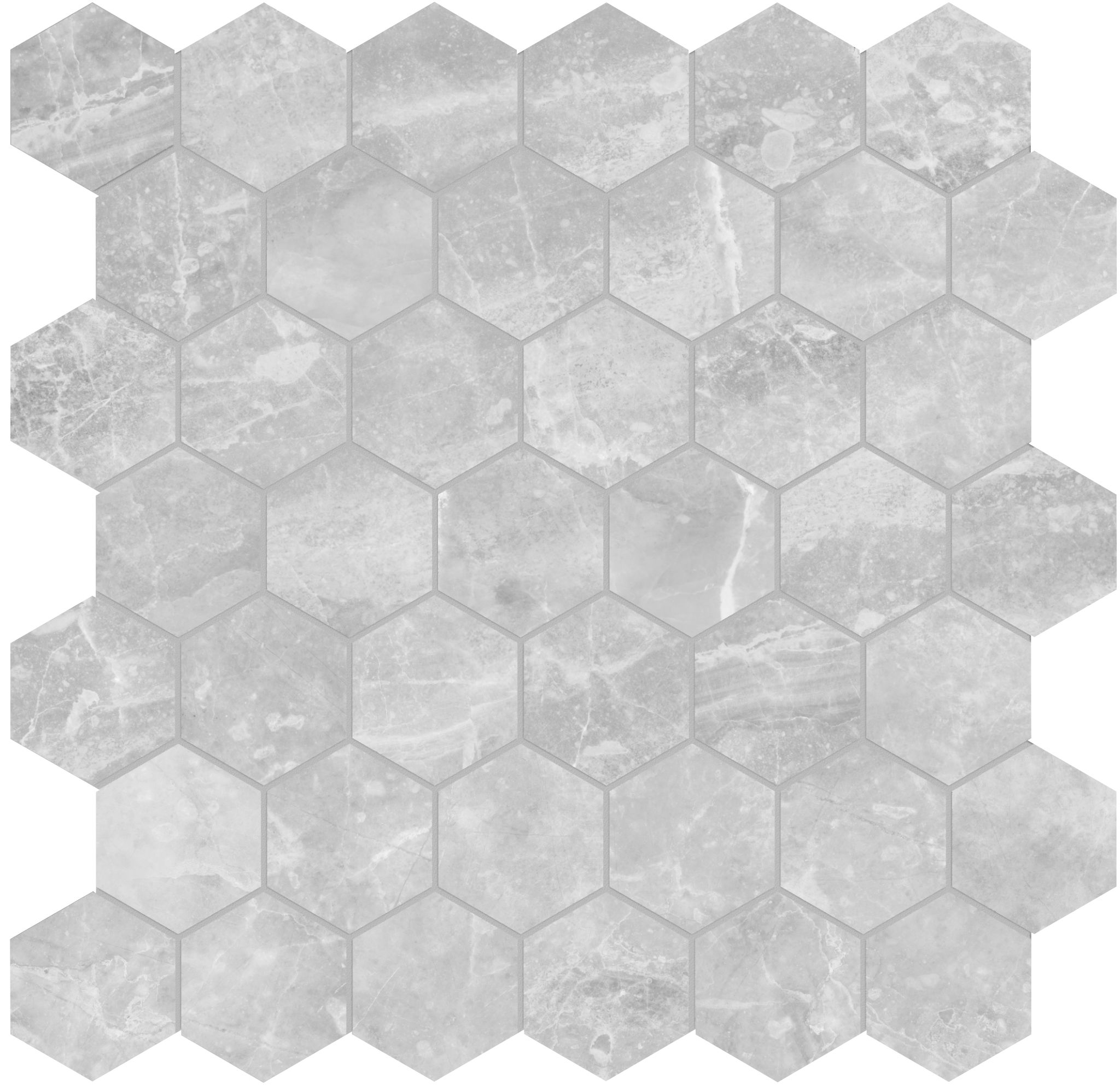 Plata Perla Grigia 2 Hexagon Polished | Macar's Interiors