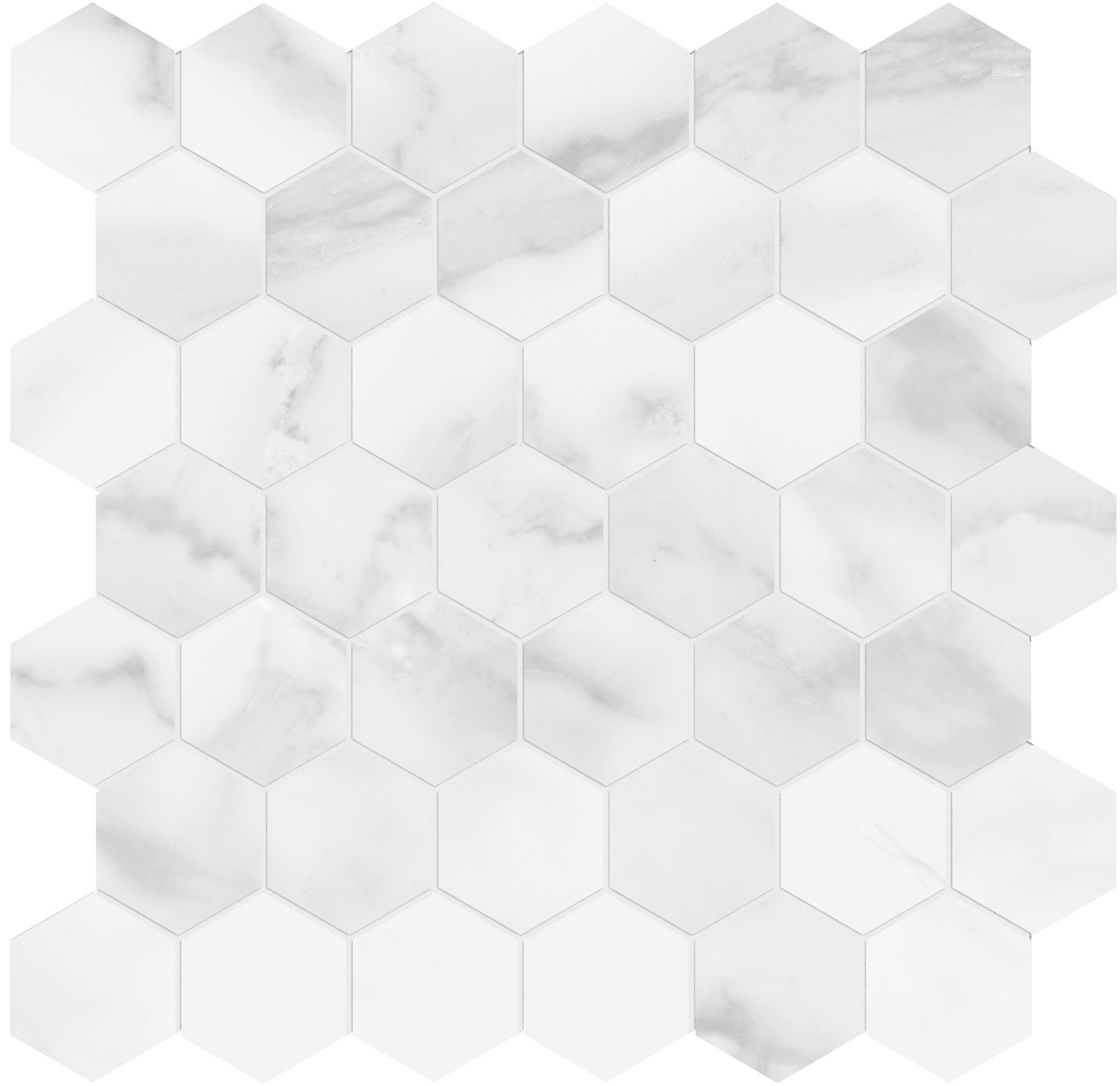 Plata Statuario Brina 2 Hexagon Matte | Macar's Interiors
