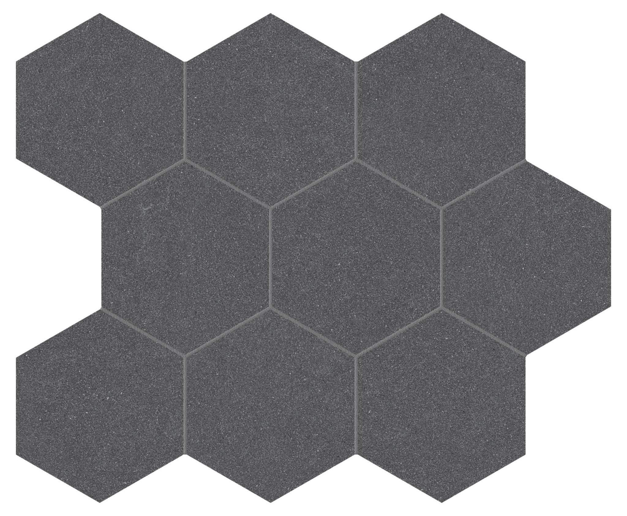 Serena 4" Hex Flint | Macar's Interiors