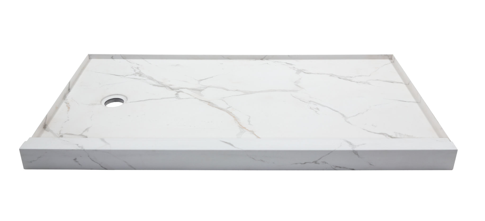 Shower Pan 36x60 Bianco Marble | Macar's Interiors