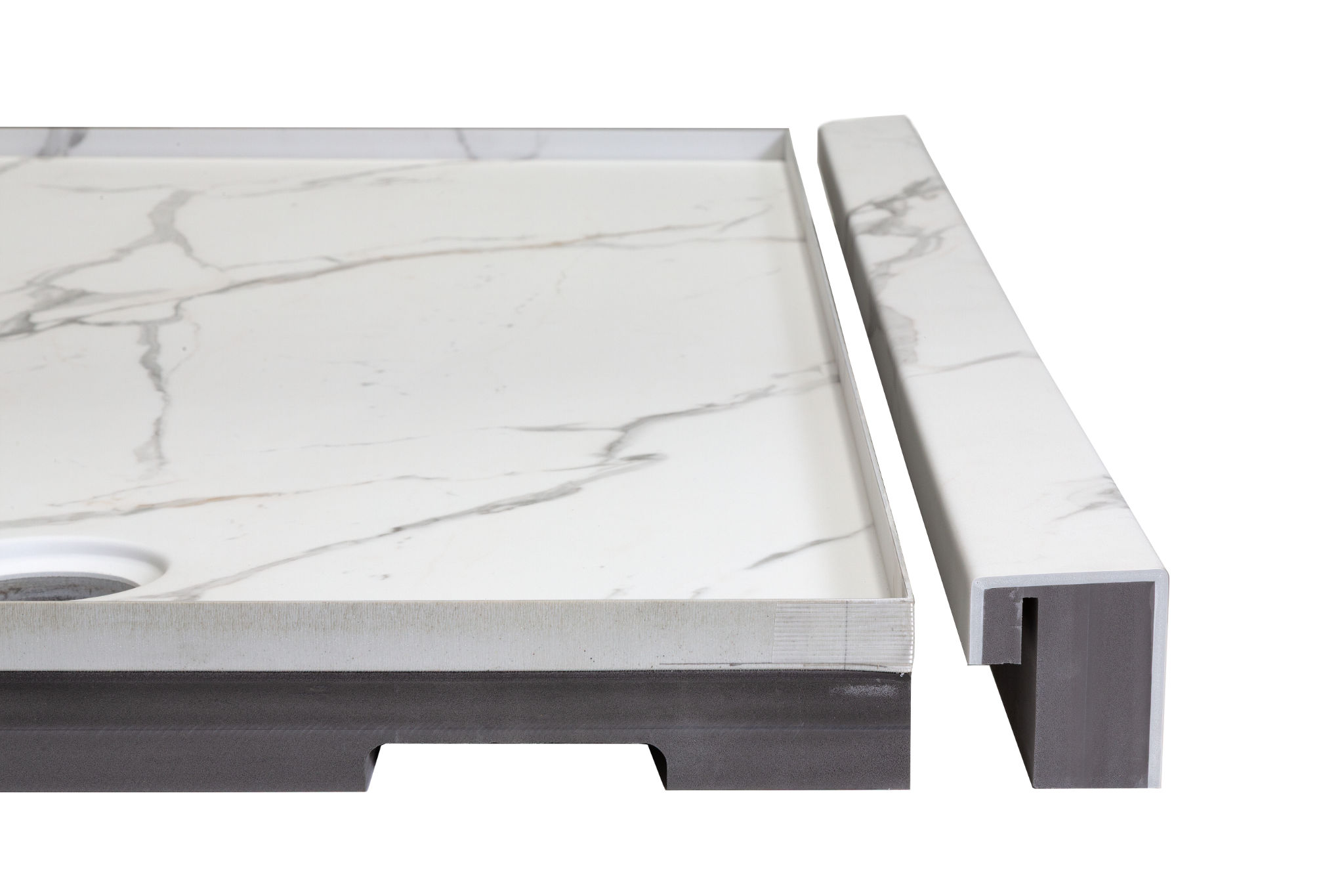 Shower Pan 36x60 Bianco Marble | Macar's Interiors
